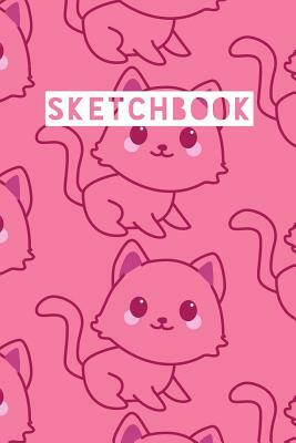 Sketchbook: Kawaii Cute Pink Cat Pattern by Frasier Cheng-Binns