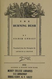 The Burning Bush by Sigrid Undset