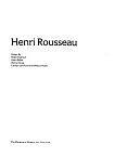 Henri Rousseau : [exhibition: Galeries nationales du Grand Palais, Paris, September 14, 1984 - January 7, 1985; The Museum of Modern Art, New York, February 21 - June 4, 1985] by N.Y.), Galeries nationales du Grand Palais, Henri Rousseau, Museum of Modern Art (New York, Roger Shattuck