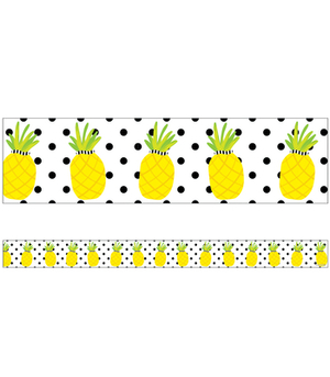 Simply Stylish Tropical Pineapples Straight Borders by 