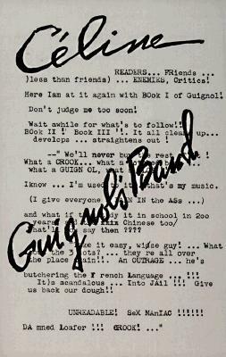 Guignol's Band by Bernard Frechtman, Louis-Ferdinand Céline, Jack T. Nile