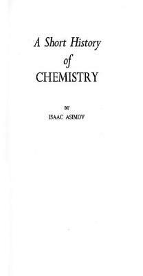 A Short History of Chemistry by Ian Tyrrell