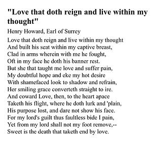 Love That Doth Reign and Live within My Thought by Henry Howard