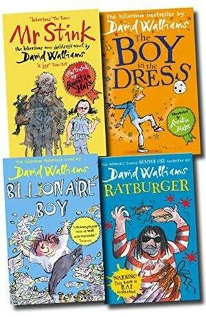 David Walliams 4 Books Collection: Mr Stink / The Boy in the Dress / Billionaire Boy / Ratburger by David Walliams