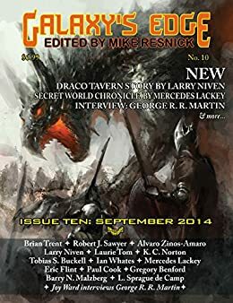 Galaxy's Edge Magazine Issue 10, September 2014 by Paul Cook, Alvaro Zinos-Amaro, K.C. Norton, Tobias S. Buckell, Mercedes Lackey, Laurie Tom, Brian Trent, L. Sprague de Camp, Gregory Benford, Mike Resnick, Ian Whates, George R.R. Martin, Barry N. Malzberg, Robert J. Sawyer, Eric Flint, Larry Niven