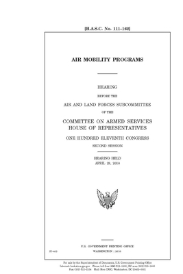 Air mobility programs by United State Congress, United States House of Representatives, Committee on Armed Services (house)