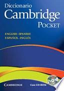 Diccionario Cambridge Pocket: English-Spanish by Cambridge University Press