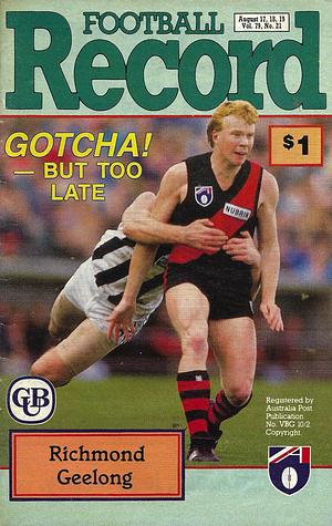 1990 Round 21 Footy Record Richmond v Geelong by 