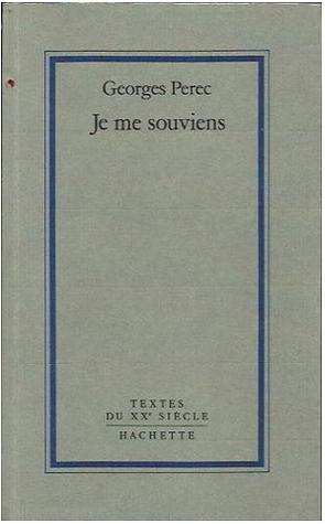 Je me souviens by Georges Perec