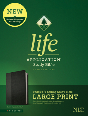 NLT Life Application Study Bible, Third Edition, Large Print (Leatherlike, Black/Onyx) by 