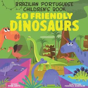 Brazilian Portuguese Children's Book: 20 Friendly Dinosaurs by Roan White