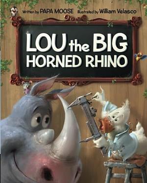 Lou the Big Horned Rhino by Papa Moose