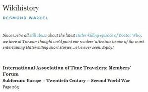Wikihistory by Desmond Warzel