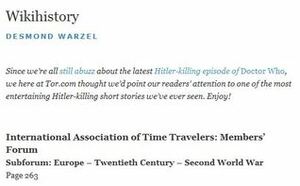 Wikihistory by Desmond Warzel
