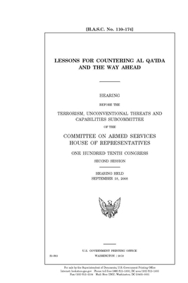 Lessons for countering al Qa'ida and the way ahead by Committee on Armed Services (house), United States House of Representatives, United State Congress