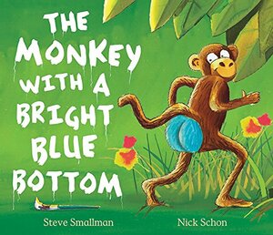 Monkey Bright Blue Bottom by Steve Smallman
