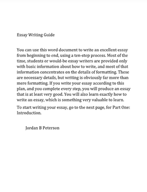 Essay Writing Guide by Jordan B. Peterson