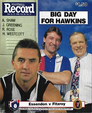 1994 Round 17 Footy Record Essendon vs. Fitzroy by 