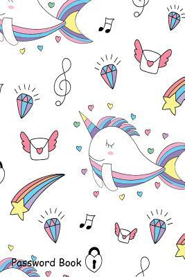 Password Book: Include Alphabetical Index With Cute Unicorn Cartoon Hand Drawn by 