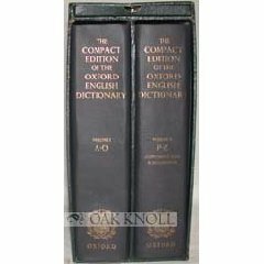 The Compact Edition of the Oxford English Dictionary, 2 Vols w/Reading Glass by Frederick J. Furnivall, Charles Talbut Onions, Herbert Coleridge, James Murray