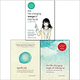 Marie Kondo 3 Books Collection Set (Life-Changing Magic of Tidying Up Hardcover, Spark Joy Hardcover, Life-Changing Manga of Tidying Up) by Marie Kondo