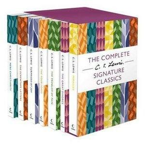 Mere Christianity, The Screwtape Letters, Surprised by Joy, The Four Loves, The Problem of Pain, The Great Divorce, Miracles by C.S. Lewis