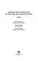 Change and Continuity in the 1996 and 1998 Elections by David W. Rohde, Paul R. Abramson, John H. Aldrich