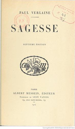 Sagesse by Paul Verlaine