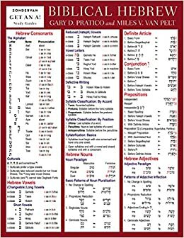 Biblical Hebrew Laminated Sheet by Miles V. Van Pelt, Gary D. Pratico