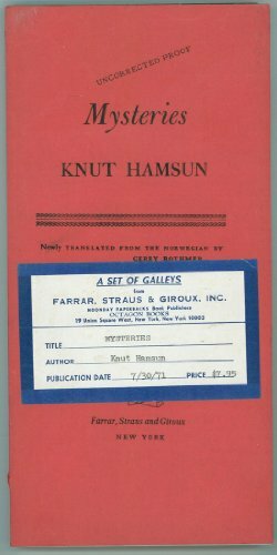 Mysteries by Knut Hamsun