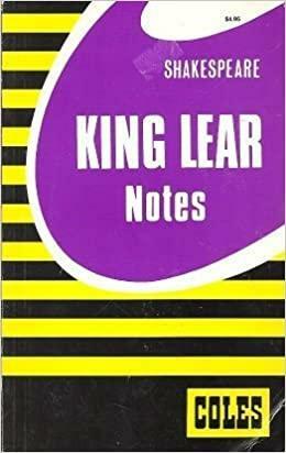 William Shakespeare King Lear Coles Notes by Coles Notes