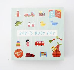 Baby's Busy Day: 3 book gift set - All Day Fun - Board book, Bath book, Cloth book by Happy Yak, Carole Aufranc