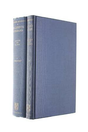 The Greek Anthology 2 Volume Set: Hellenistic Epigrams by D. L. Page, A. S. F. Gow