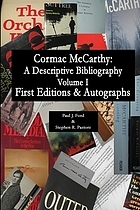 Cormac McCarthy: A Descriptive Bibiography by Stephen R. Pastore, Paul J. Ford
