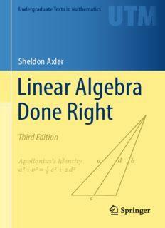 Linear Algebra Done Right 3rd edition by Sheldon Axler