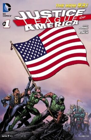 Justice League of America (2013-2015) #1 by Chad Hardin, Eddy Barrows, Sami Basri, Andres Guinaldo, Manuel García, Diogenes Neves, Edgar Salazar, Doug Mahnke, Tom DeFalco, Ron Frenz, Pascual Ferry, Sterling Gates, Tom Derenick, Scott Clark, Geoff Johns, Derlis Santacruz, Jeff Lemire, Brett Booth, Matt Kindt, David Finch