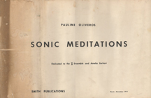 Sonic Meditations by Pauline Oliveros