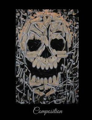 Composition: 7.44x9.69 inch 100 page college ruled pad with stunning skull design by Sarah Mackey