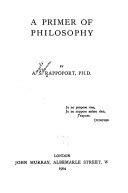 A Primer of Philosophy by Angelo Solomon Rappoport