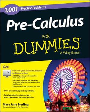 Pre-Calculus for Dummies: 1,001 Practice Problems by Mary Jane Sterling