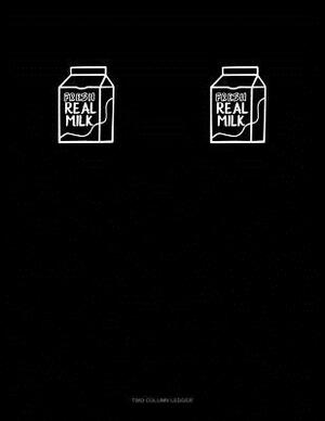 Fresh Real Milk: Two Column Ledger by 