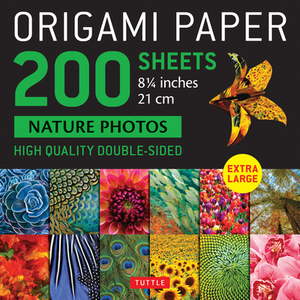 Origami Paper 200 Sheets Nature Photos 8 1/4" (21 CM): Extra Large Tuttle Origami Paper: High-Quality Double Sided Origami Sheets Printed with 12 Diff by 