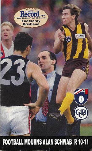 1993 Round 13 Footy Record Footscray vs. Brisbane by 