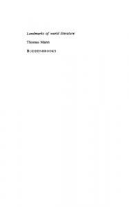 Thomas Mann: Buddenbrooks by Hugh Ridley