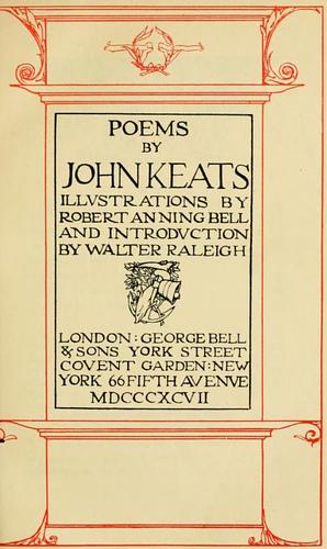 Poems by John Keats