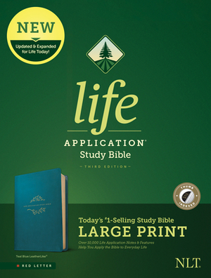 NLT Life Application Study Bible, Third Edition, Large Print (Leatherlike, Teal Blue, Indexed) by 