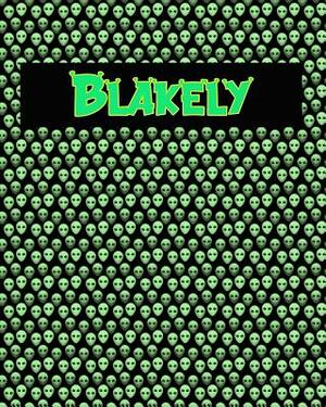 120 Page Handwriting Practice Book with Green Alien Cover Blakely: Primary Grades Handwriting Book by Sheldon Franks