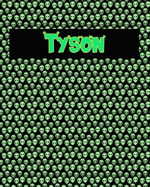120 Page Handwriting Practice Book with Green Alien Cover Tyson: Primary Grades Handwriting Book by Sheldon Franks