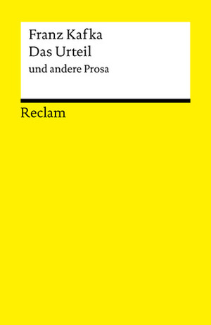 Das Urteil und andere Prosa by Michael Müeller, Franz Kafka