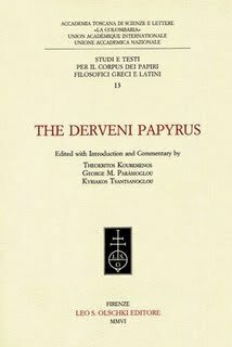 The Derveni Papyrus by George M. Parássoglou, Theokritos Kouremenos, Francesco Adorno, Kyriakos Tsantsanoglou